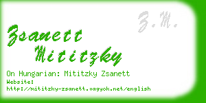 zsanett mititzky business card